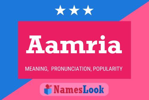 Aamria Name Poster