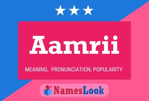 Aamrii Name Poster