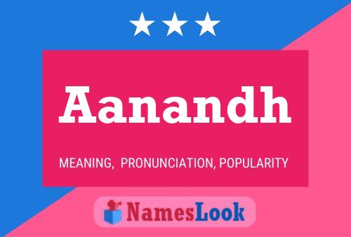 Aanandh Name Poster