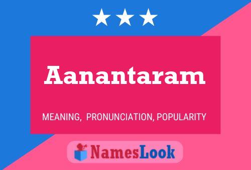 Aanantaram Name Poster