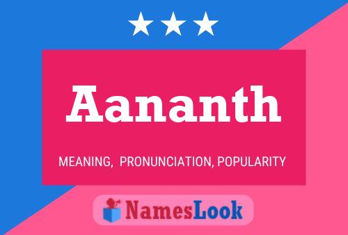 Aananth Name Poster