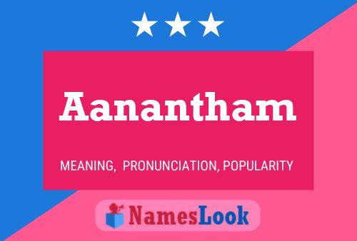 Aanantham Name Poster