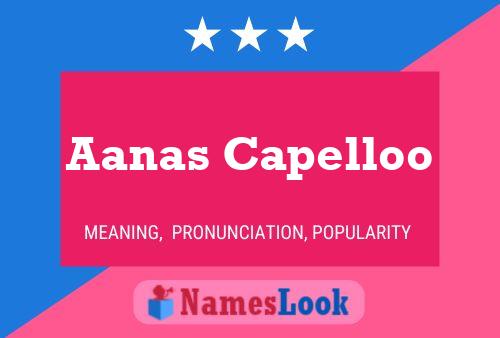 Aanas Capelloo Name Poster