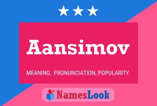 Aansimov Name Poster