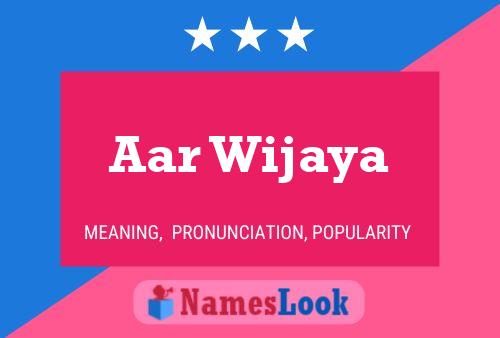 Aar Wijaya Name Poster