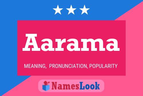 Aarama Name Poster