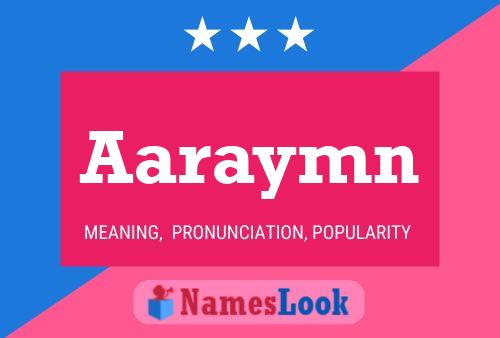 Aaraymn Name Poster