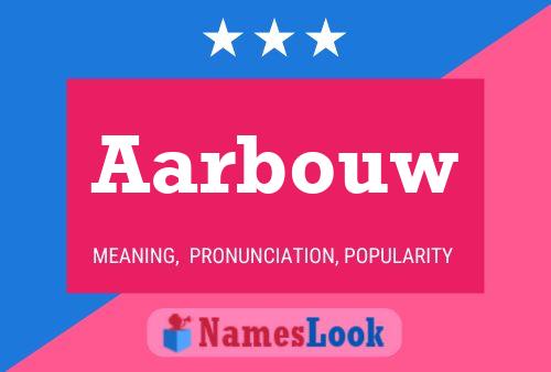 Aarbouw Name Poster