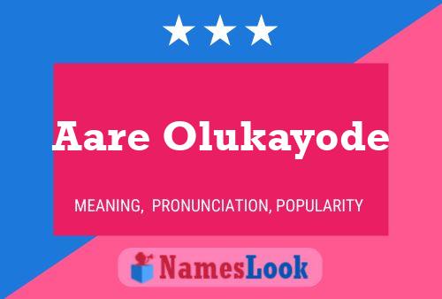 Aare Olukayode Name Poster