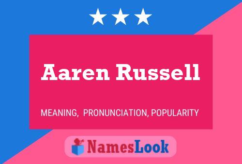 Aaren Russell Name Poster