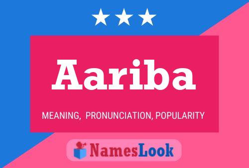 Aariba Name Poster