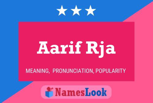 Aarif Rja Name Poster