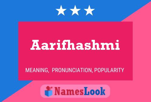 Aarifhashmi Name Poster