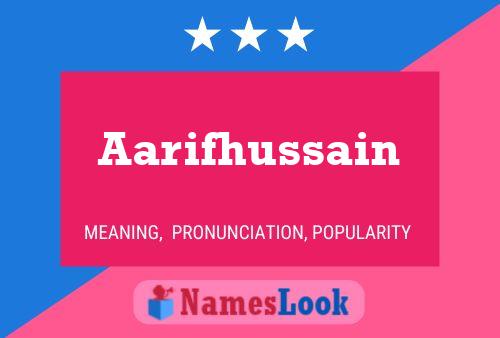 Aarifhussain Name Poster