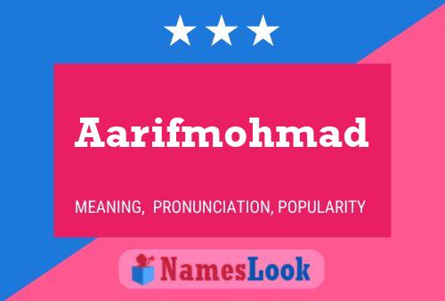 Aarifmohmad Name Poster