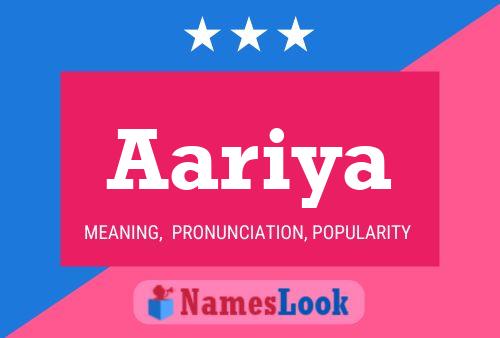 Aariya Name Poster