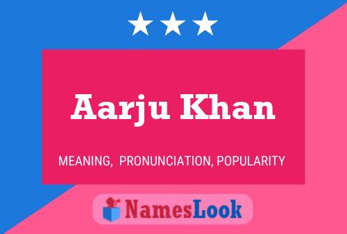 Aarju Khan Name Poster