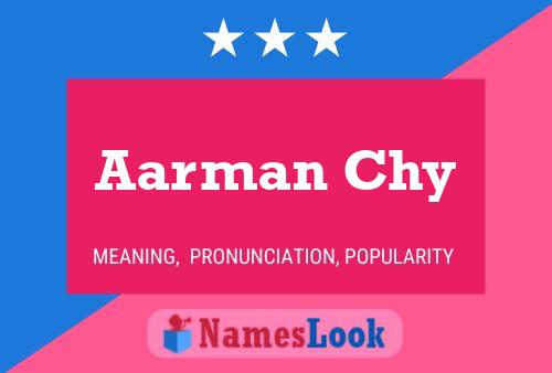 Aarman Chy Name Poster