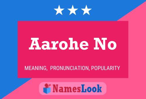 Aarohe No Name Poster