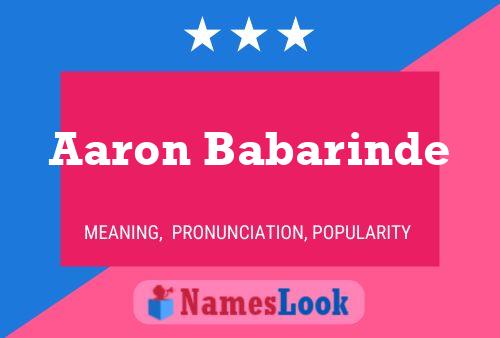 Aaron Babarinde Name Poster