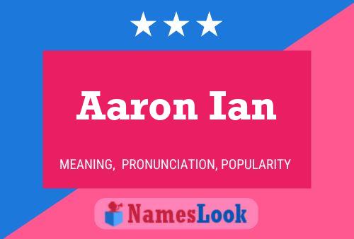 Aaron Ian Name Poster