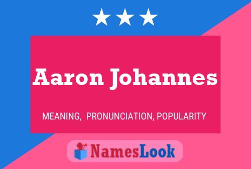 Aaron Johannes Name Poster