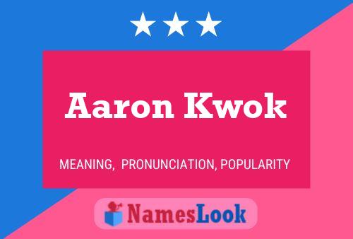 Aaron Kwok Name Poster