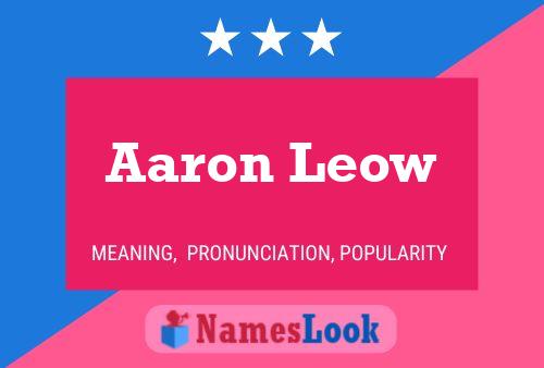 Aaron Leow Name Poster