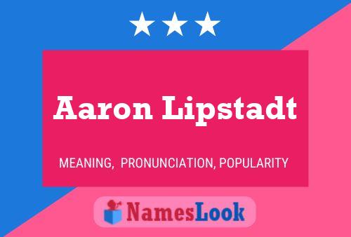 Aaron Lipstadt Name Poster