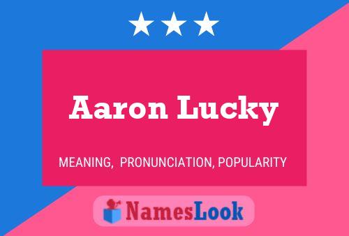 Aaron Lucky Name Poster