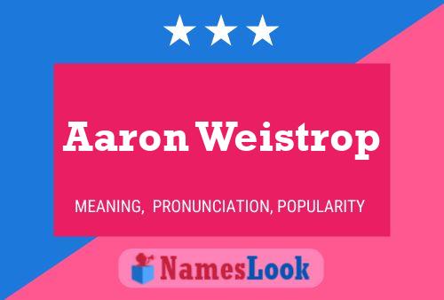 Aaron Weistrop Name Poster