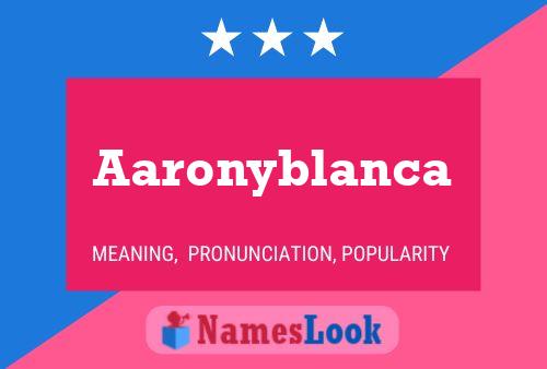 Aaronyblanca Name Poster