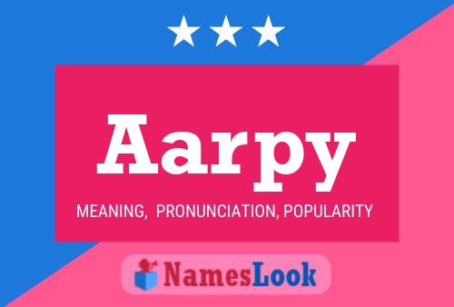 Aarpy Name Poster