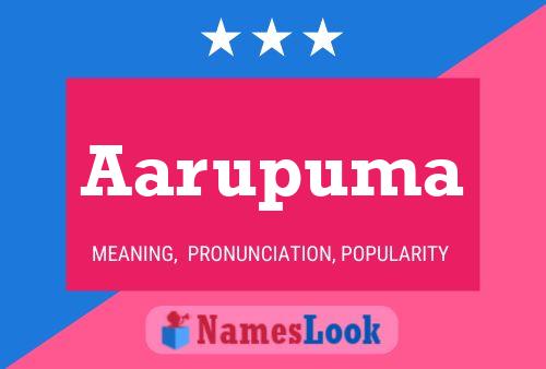 Aarupuma Name Poster