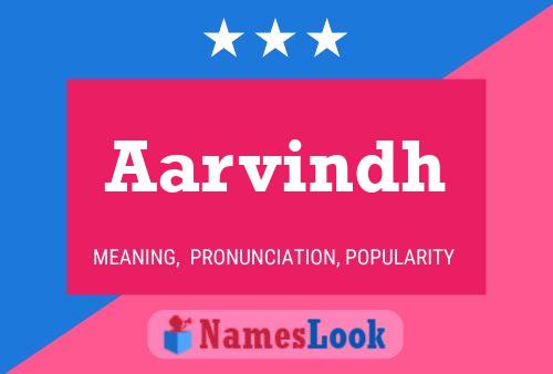 Aarvindh Name Poster