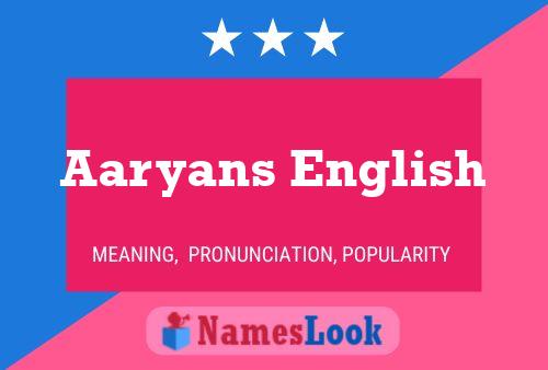 Aaryans English Name Poster