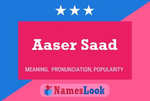 Aaser Saad Name Poster