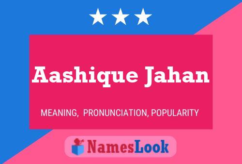 Aashique Jahan Name Poster