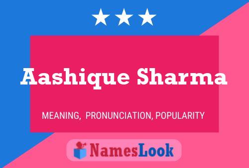 Aashique Sharma Name Poster