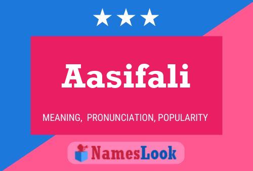 Aasifali Name Poster