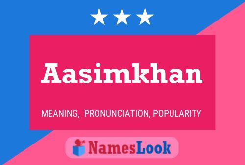 Aasimkhan Name Poster