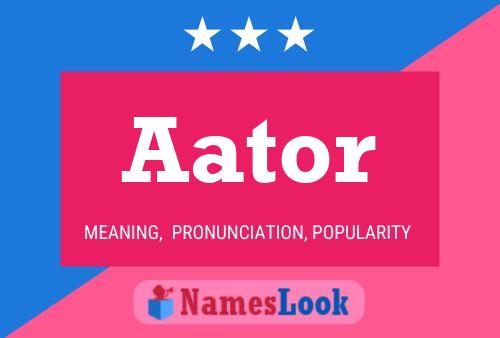 Aator Name Poster