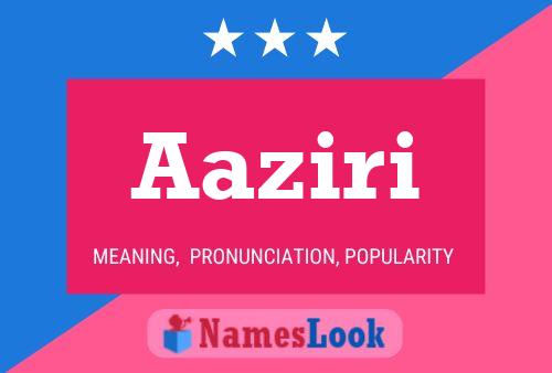 Aaziri Name Poster