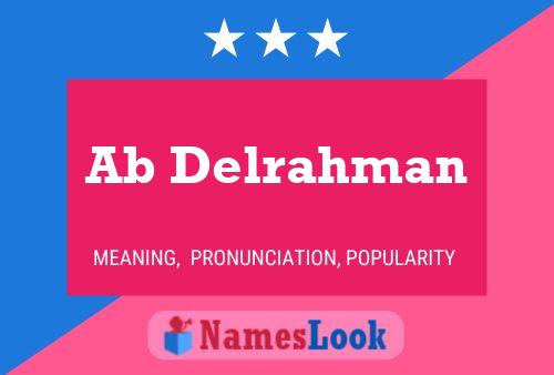 Ab Delrahman Name Poster