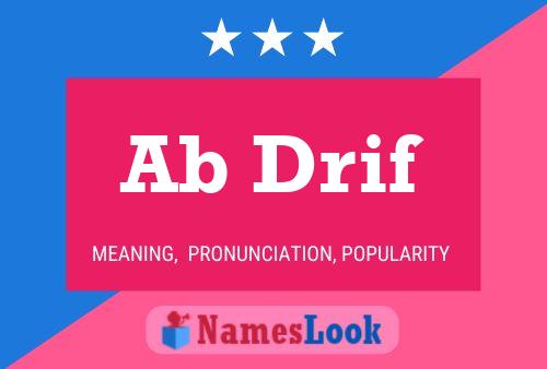 Ab Drif Name Poster