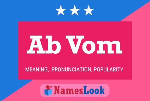 Ab Vom Name Poster