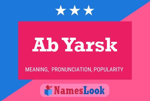 Ab Yarsk Name Poster