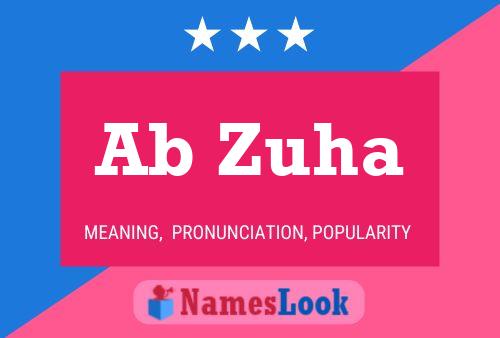 Ab Zuha Name Poster