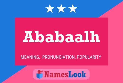 Ababaalh Name Poster