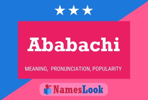 Ababachi Name Poster